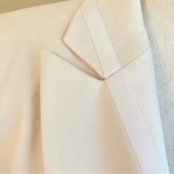 KARL LAGERFELD Cream White Wool Blend Blazer - Picture 8 of 12
